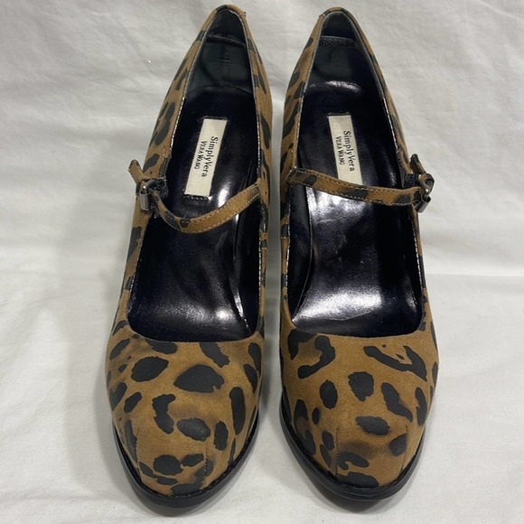Simply Vera Wang Platform Stilettos Cheetah Print Size 7.5 - Picture 2 of 11